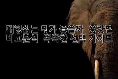 대형삶는, 뭐가 좋을까? 🤔 용량별 비교분석 & 똑똑한 선택 가이드 💡