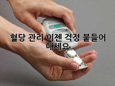 혈당 관리, 이젠 걱정 붙들어 매세요!