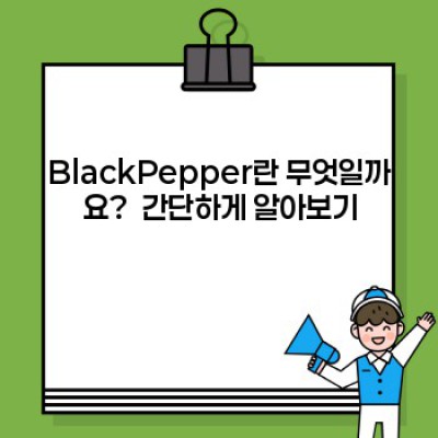 BlackPepper: 장단점 비교분석 및 활용 사례 총정리 - 당신에게 맞는 선택인가?