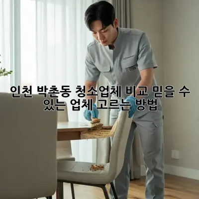 인천 박촌동 청소업체 비교: 믿을 수 있는 업체 고르는 방법