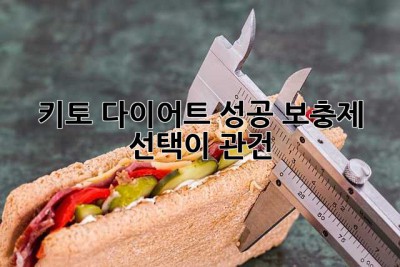 키토 다이어트 성공, 보충제 선택이 관건!
