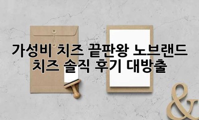 가성비 치즈 끝판왕? 노브랜드 치즈, 솔직 후기 대방출!