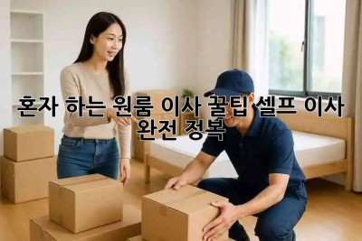 혼자 하는 원룸 이사 꿀팁🍯: 셀프 이사 완전 정복!