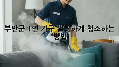 부안군 1인 가구, 깔끔하게 청소하는 방법!